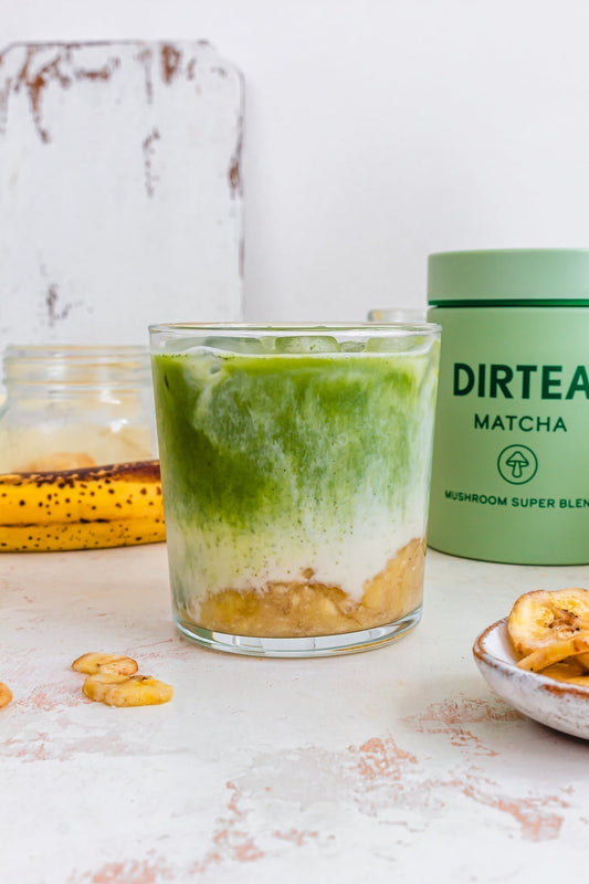 DIRTEA Iced Banana Bread Matcha Latte Recipe