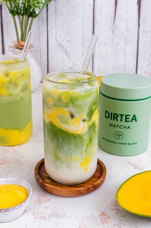 DIRTEA Summery Iced Mango Matcha Latte Recipe