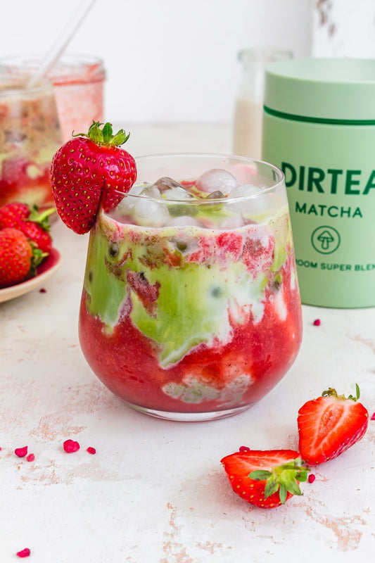 DIRTEA Iced Strawberry Matcha Latte Recipe