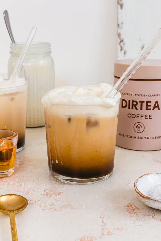 DIRTEA Salted Maple Iced Mushroom Coffee Recipe