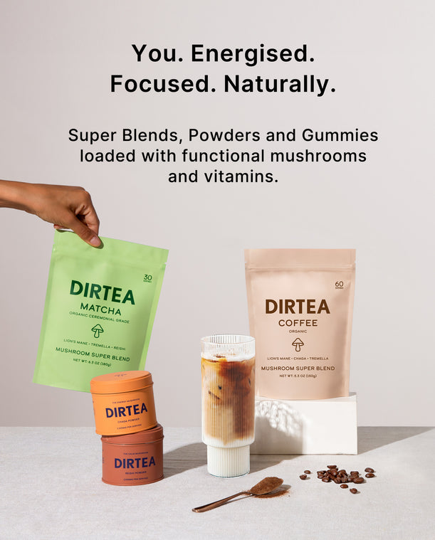 DIRTEA Functional Mushrooms Shop Mushroom Coffee & Powders