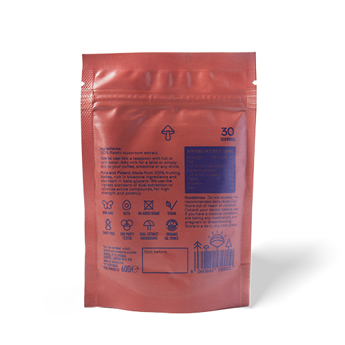 Dirtea Mushroom Powder Reishi Rear Packaging