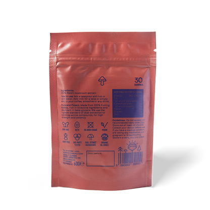 Dirtea Mushroom Powder Reishi Rear Packaging